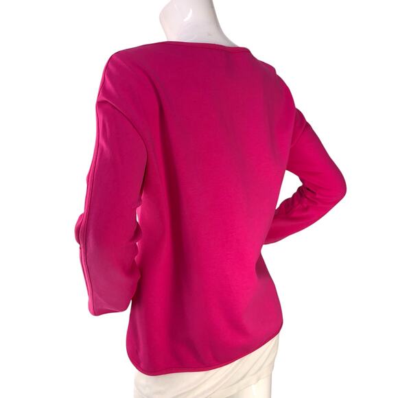 Ann Mashburn Womens Size XS Tunic Top Reversible Double Knit Pink Orange - Picture 7 of 16